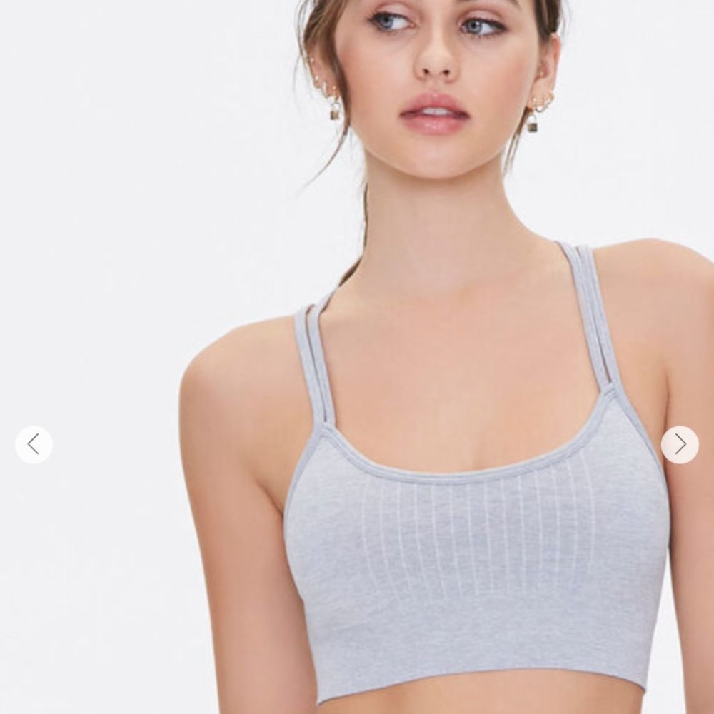 Forever21 - Ribbed Caged-Back Sports Bra